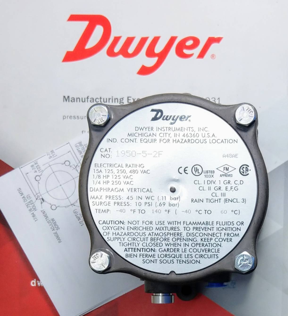 防爆差壓開關 1950-5-2F