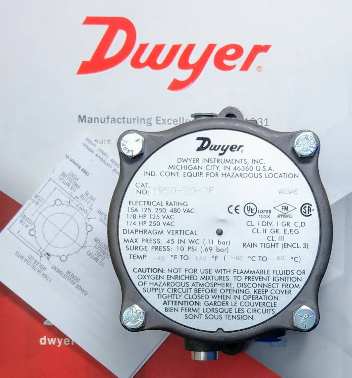 防爆差壓開關 1950-20-2F