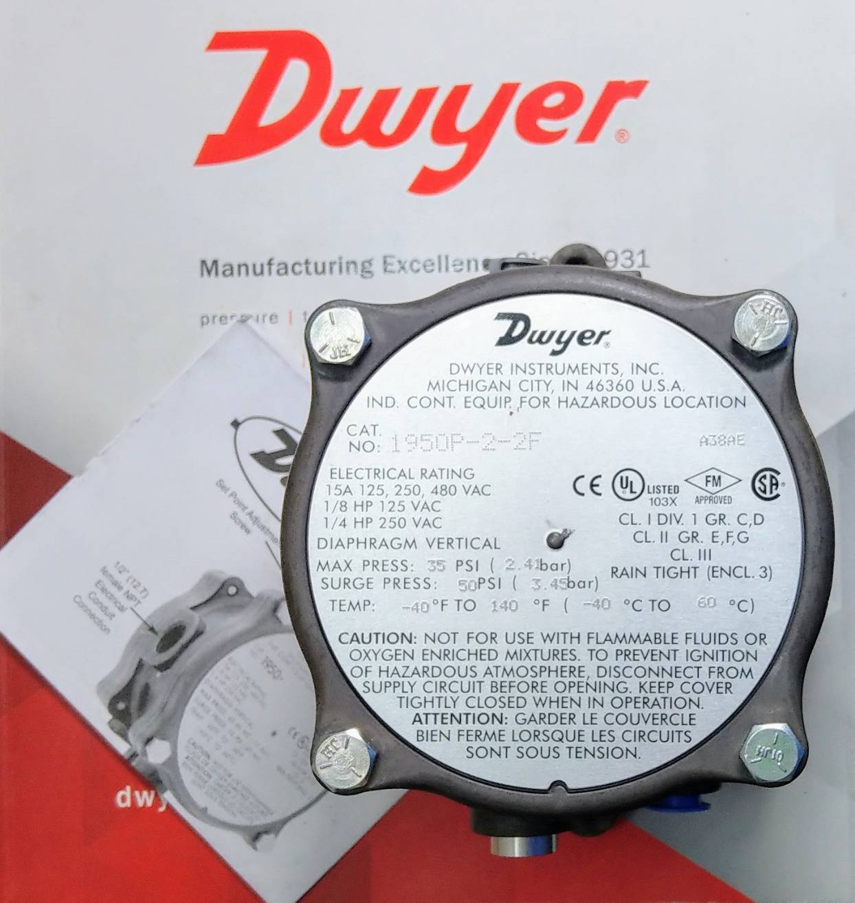 防爆差壓開關 1950P-2-2F