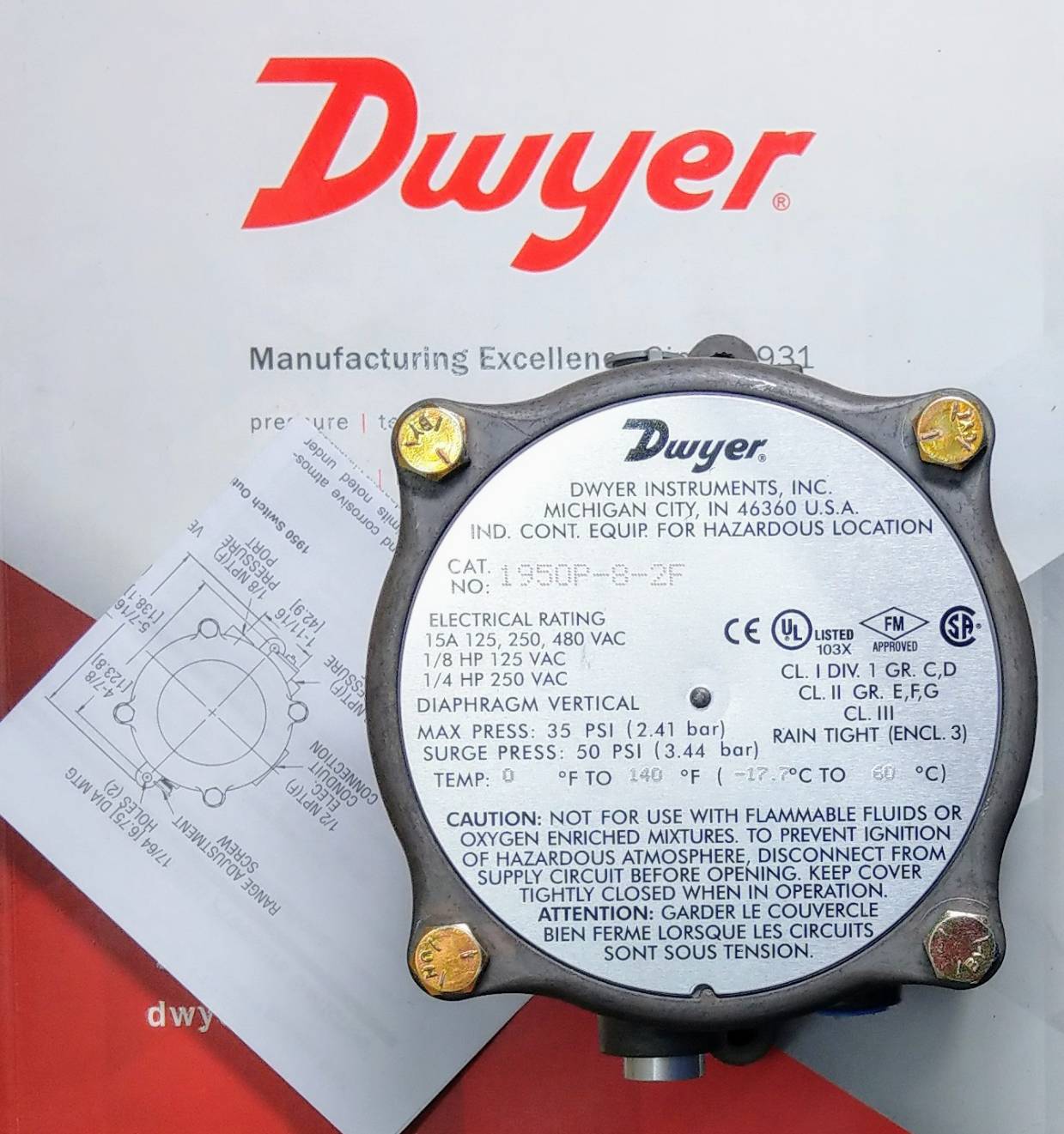 防爆差壓開關 1950P-8-2F