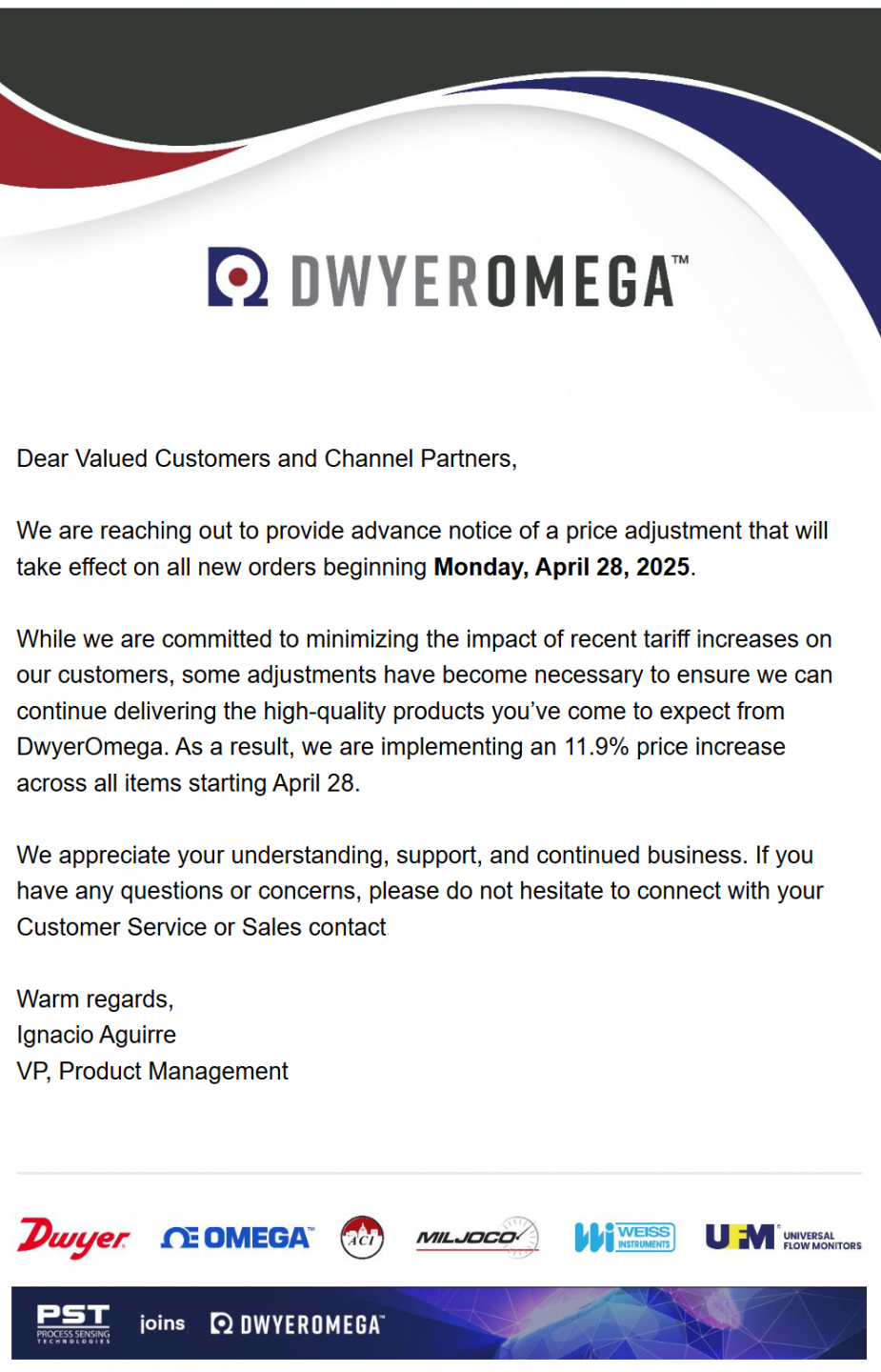 2025年關稅問題漲價通知!!!